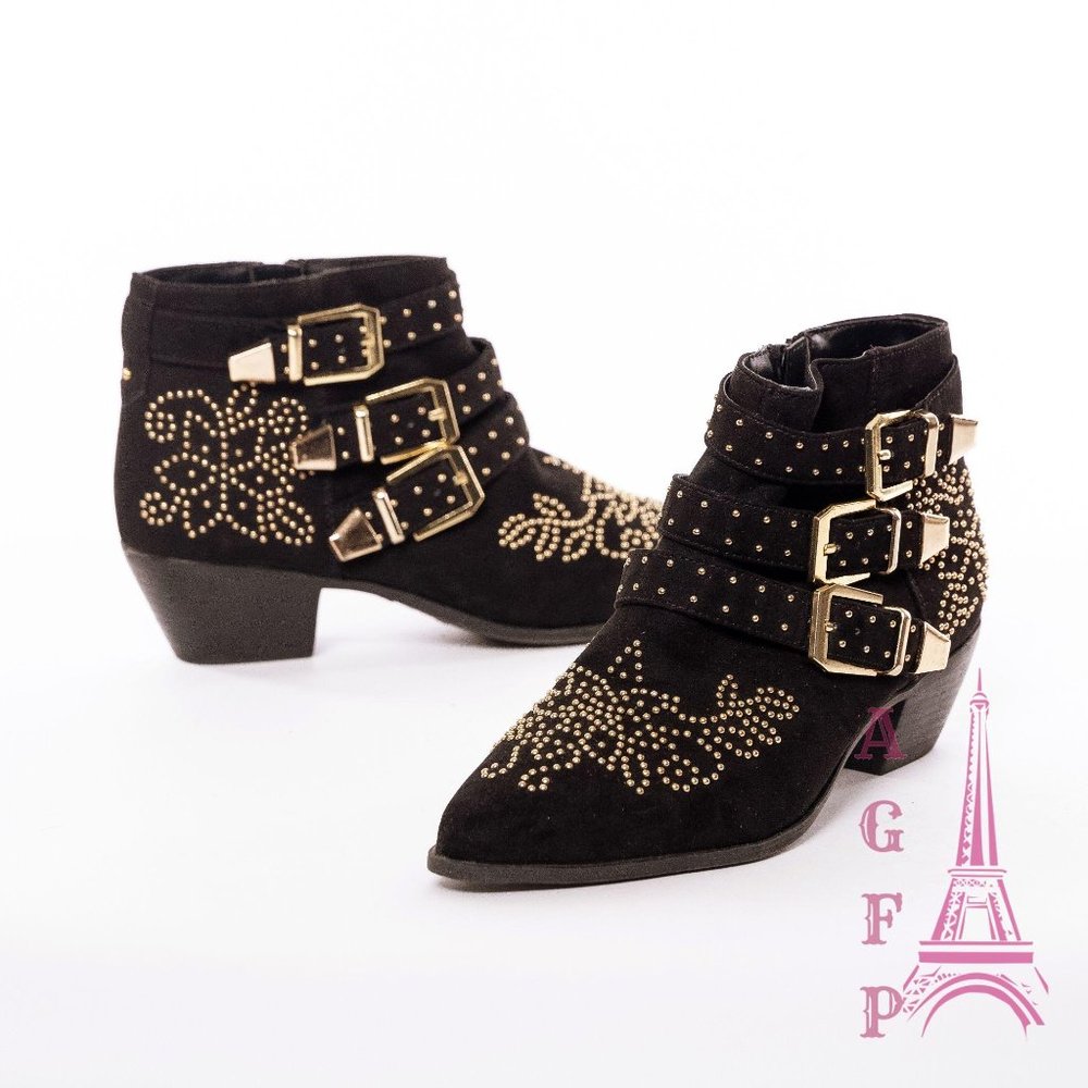 TOPSHOP kowboy Chloe Dupes studded western booties - Picture 1 of 14